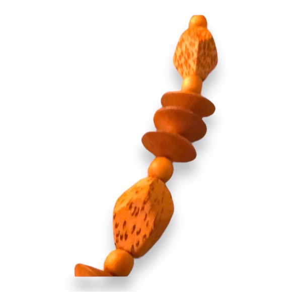 Vintage African wood bead necklace - Picture 3 of 6